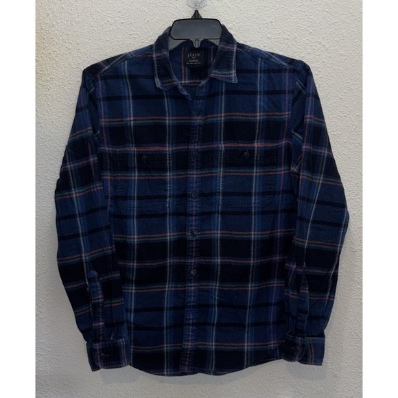 J. Crew Other - J.Crew Mens Regular Fit Blue Plaid Flannel Button Up Shirt M 92937
